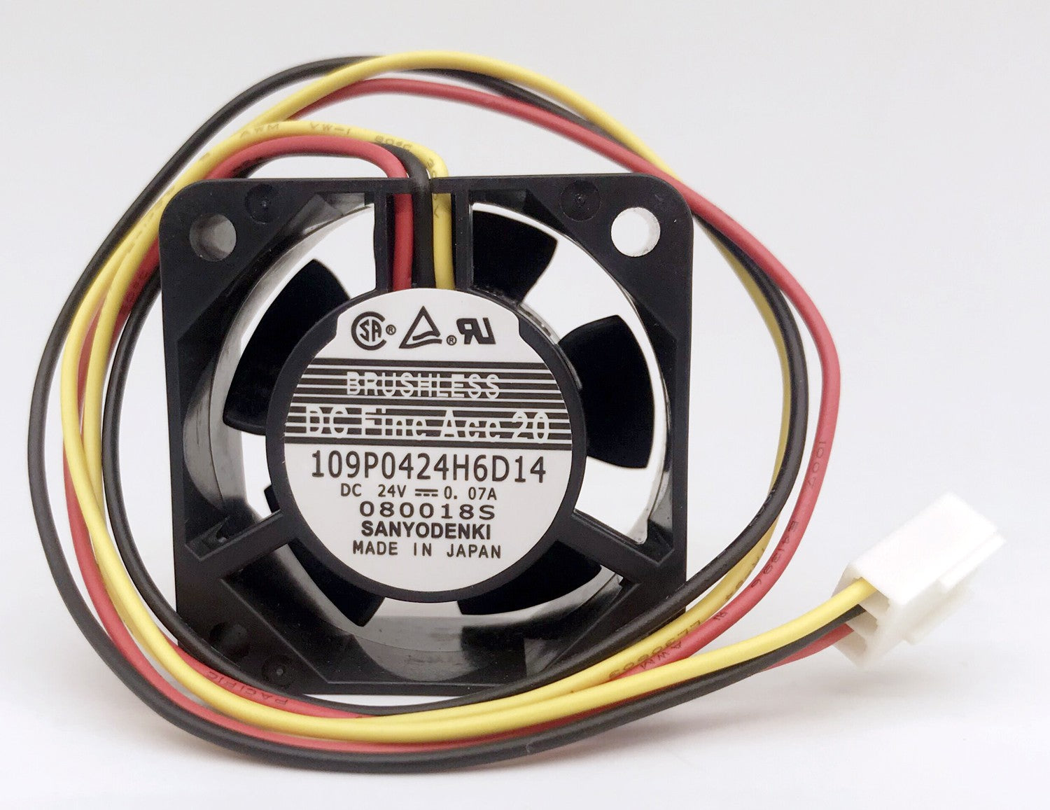 Sanyo 109P0424H6D14 A90L-0001-0385#A 24V 0.07A 3wires Cooling Fan
