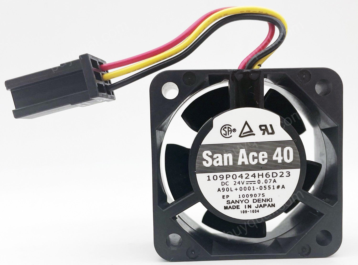 Sanyo 109P0424H6D23 A90L-0001-0551#A 24V 0.07A 3wires Cooling Fan - New