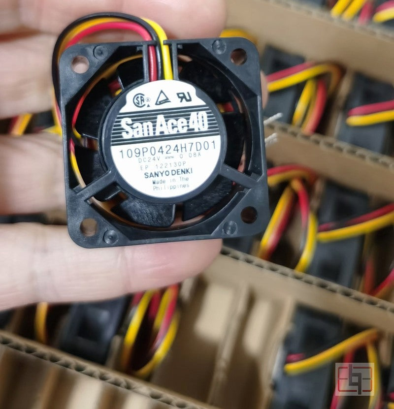 Sanyo 109P0424H7D01 24V 0.08A 3wires Cooling Fan - New