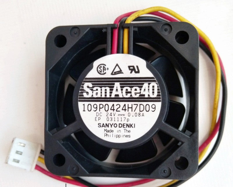 SANYO 109P0424H7D09 24V 0.08A 3wires Cooling Fan - New