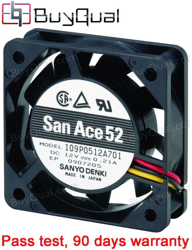 Sanyo 109P0512A701 12V 0.21A 3wires Cooling Fan
