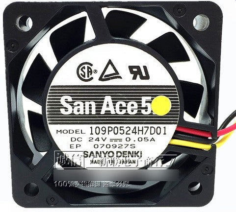 Sanyo 109P0524H7D01 24V 0.05A 3wires Cooling Fan