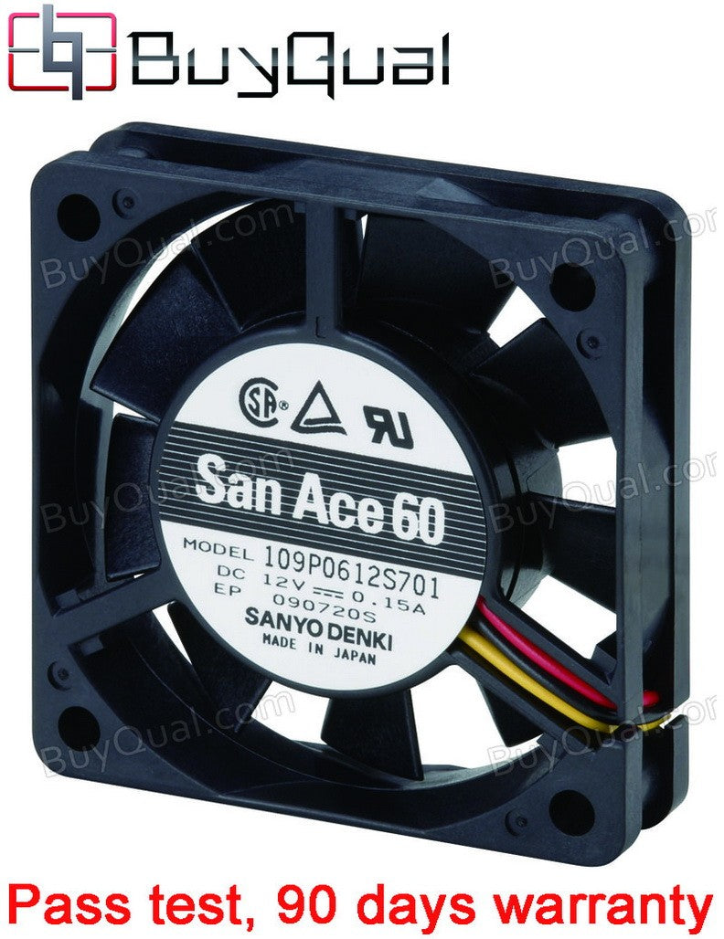 Sanyo 109P0612S701 12V 0.15A 3wires Cooling Fan