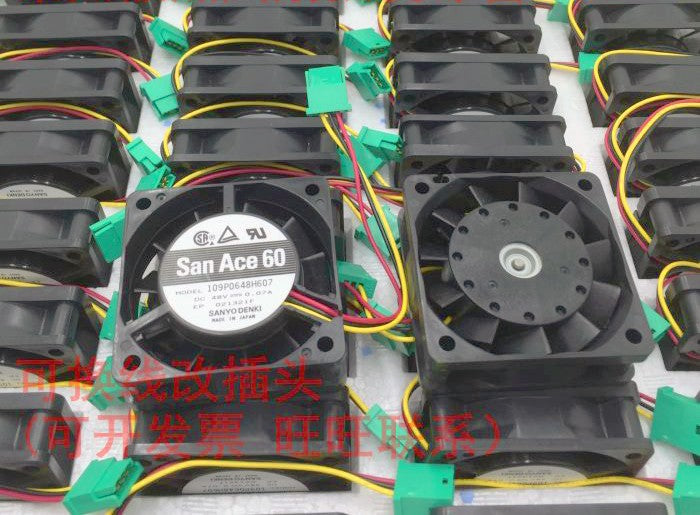 SANYO 109P0648H607 48V 0.07A 3wires cooling fan