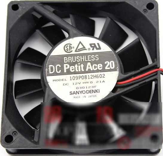 Sanyo 109P0812H602 12V 0.21A 2wires Cooling Fan
