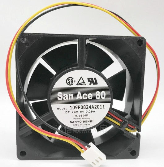 SANYO 109P0824A2011 24V 0.29A 3wires Cooling Fan