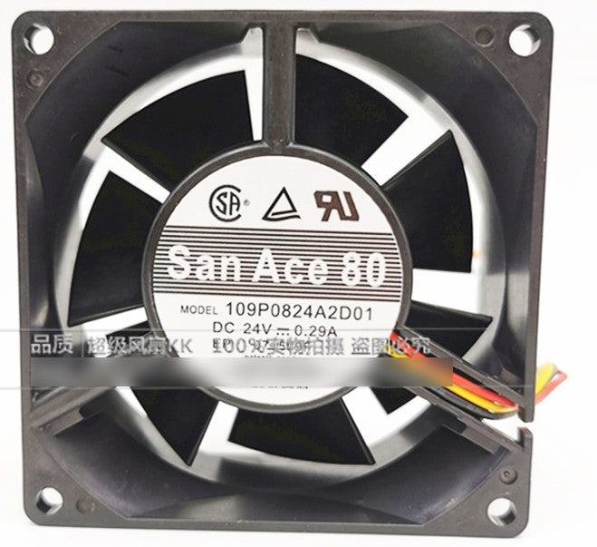 SANYO 109P0824A2D01 24V 0.29A 3wires Cooling Fan