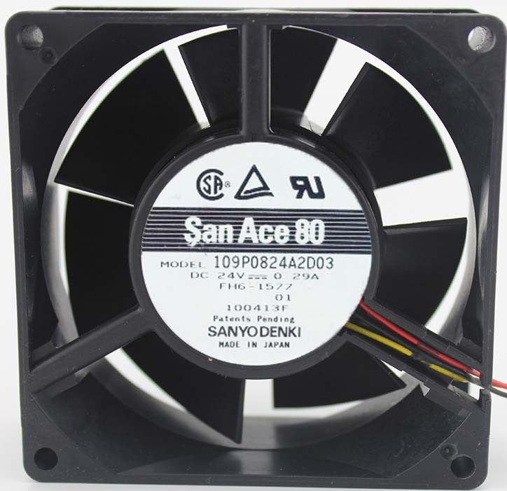 Sanyo 109P0824A2D03 24V 0.29A 3wires Cooling Fan
