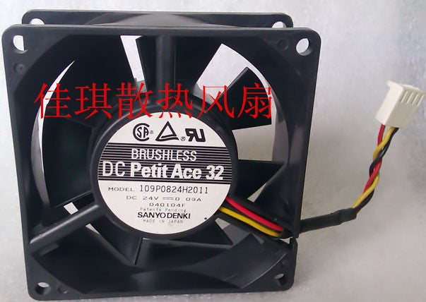 Sanyo 109P0824H2011 24V 0.09A 3wires Cooling Fan