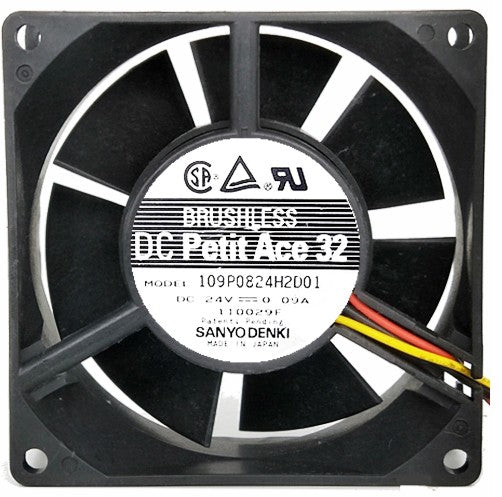 SANYO 109P0824H2D01 24V 0.09A 3wires Cooling Fan