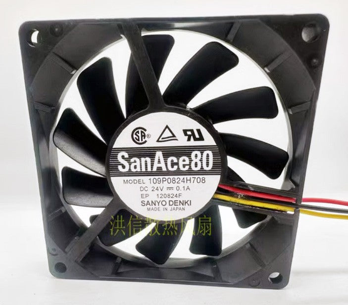 SANYO 109P0824H708 24V 0.1A 3wires cooling fan