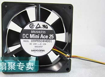 Sanyo 109P0924H4D01 24V 0.12A 2wires  3wires Cooling Fan