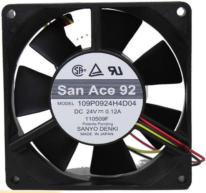 Sanyo 109P0924H4D04 24V 0.12A 3wires Cooling Fan
