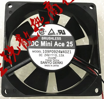 Sanyo 109P0924W402 109P0924W4021 24V 0.12A 2wires Cooling Fan