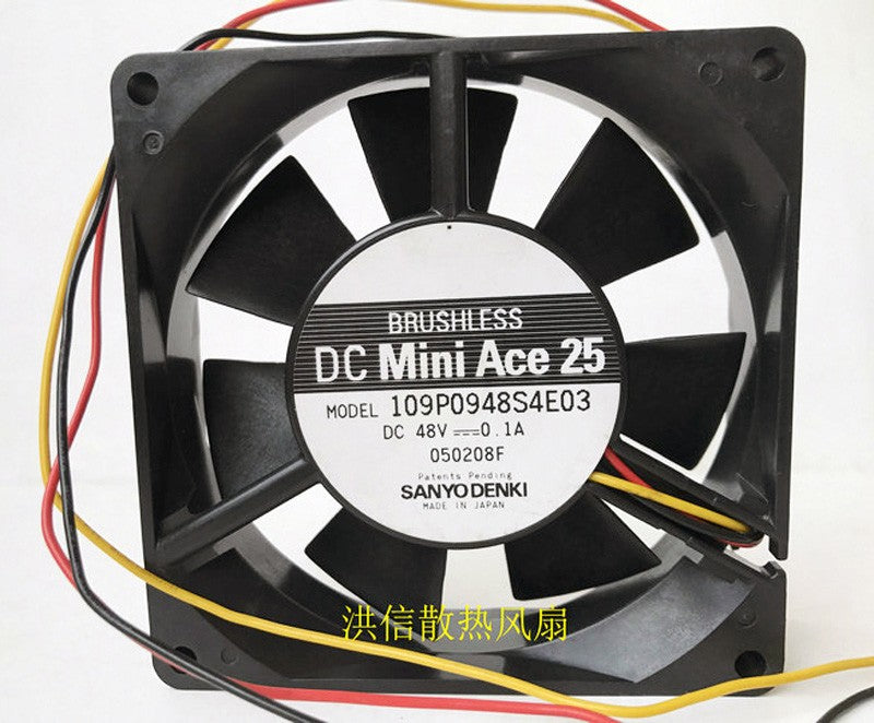 Sanyo 109P0948S4E03 48V 0.1A 3wires Cooling Fan