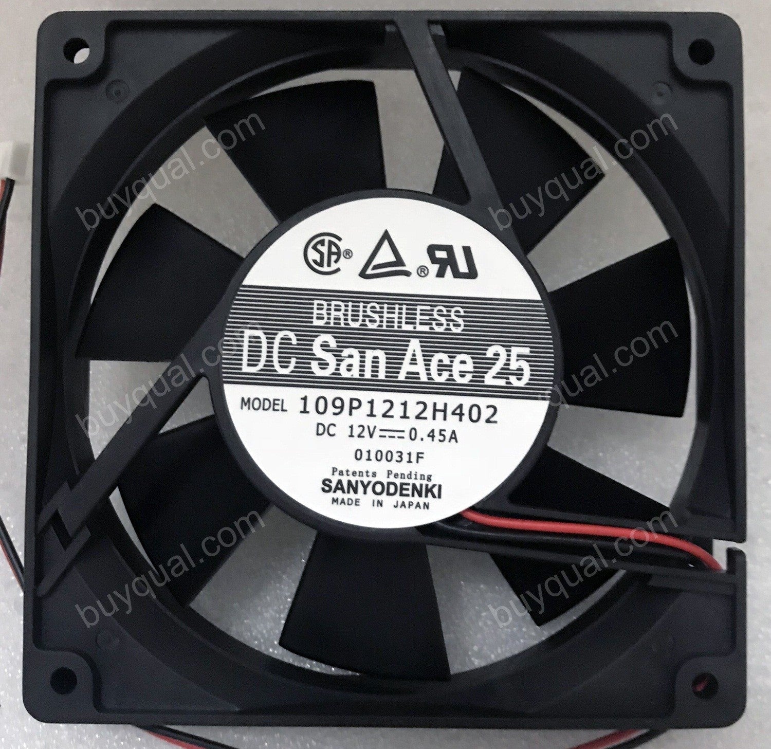 Sanyo 109P1212H402 109P1212H4021 12V 0.45A 2wires Cooling Fan - Original new