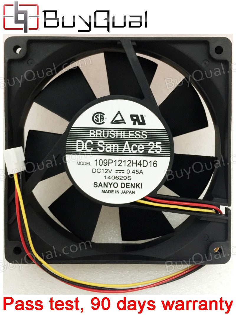 SANYO 109P1212H4D16 12V 0.45A 3 wires Cooling Fan