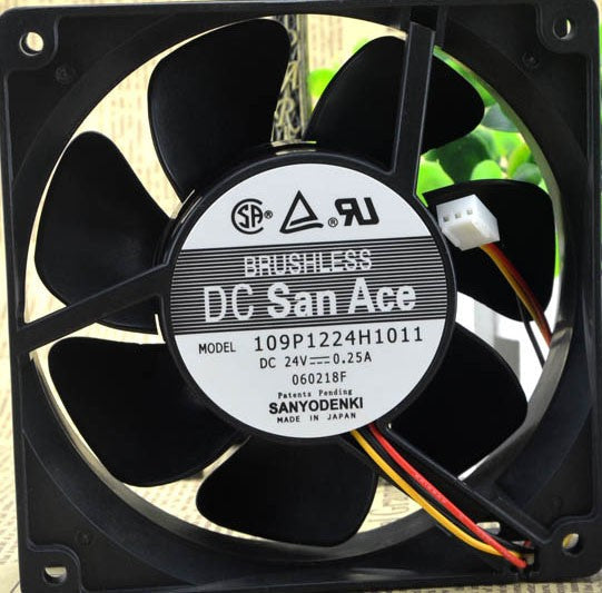 SANYO 109P1224H1011 24V 0.25A 3wires cooling fan