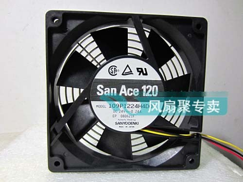 Sanyo 109P1224H4D031 24V 0.24A 3wires Cooling Fan