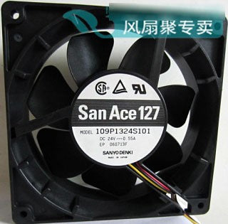 Sanyo 109P1324S101 24V 0.55A 13.2W 3wires Cooling Fan