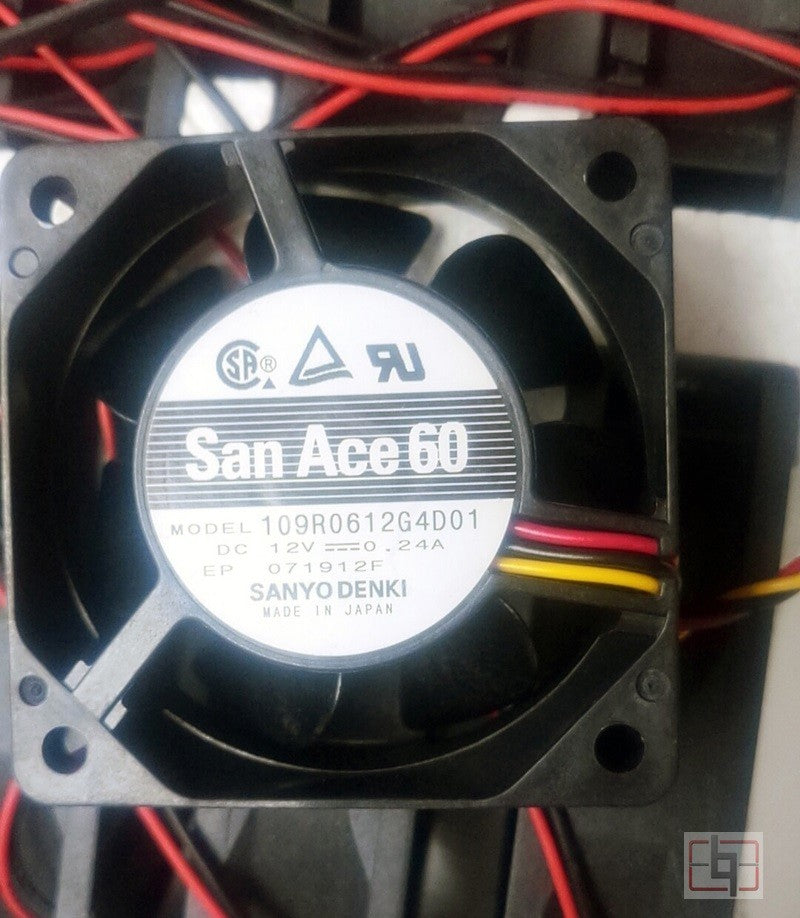Sanyo 109R0612G4D01 12V 0.24A 3wires Cooling Fan - Original New