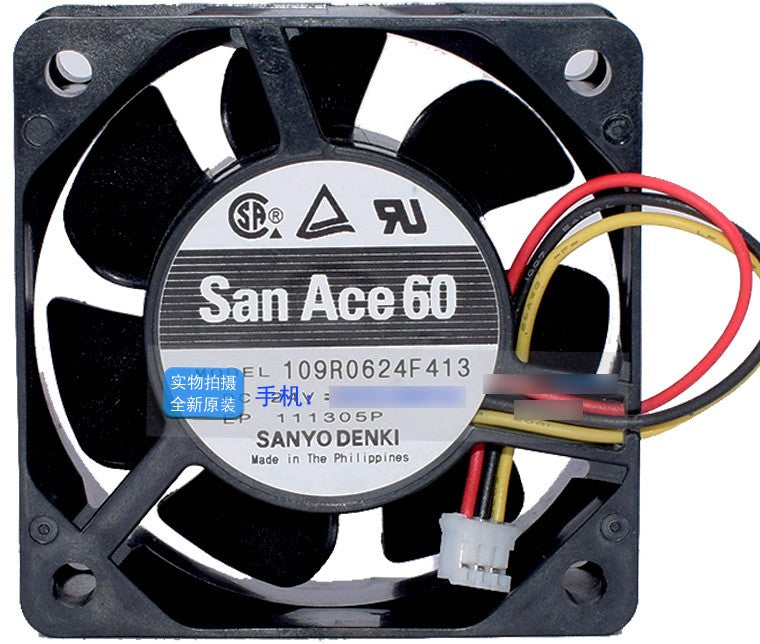 Sanyo 109R0624F413 24V 0.05A 3wires Cooling Fan