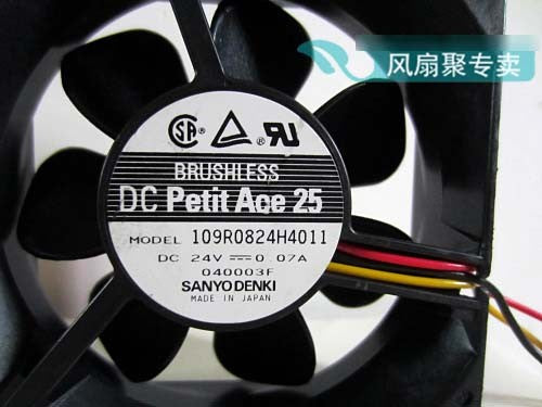 Sanyo 109R0824H4011 24V 0.07A 2wires 3wires Cooling Fan