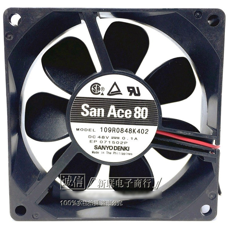SANYO 109R0848K402 48V 0.1A 2wires Cooling Fan