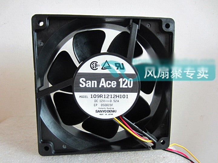 Sanyo 109R1212H101 12V 0.52A 3wires Cooling Fan