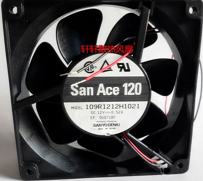 Sanyo 109R1212H1021 12V 0.52A 2wires Cooling Fan