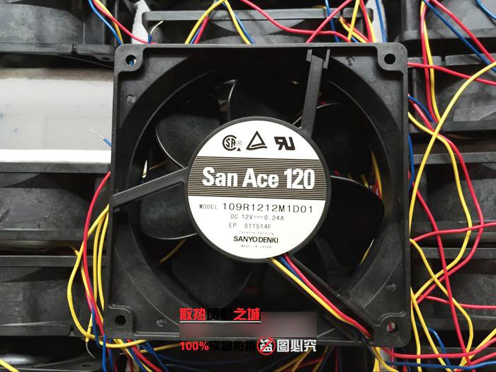 Sanyo 109R1212M1D01 12V 0.24A 3wires Cooling Fan