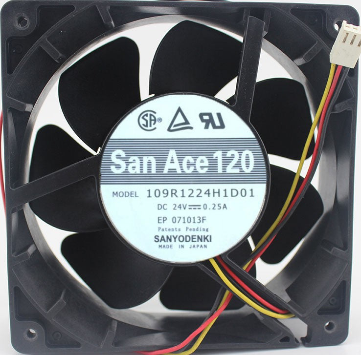 Sanyo 109R1224H1D01 24V 0.25A 3wires Cooling Fan