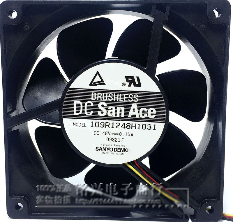 Sanyo 109R1248H1031 48V 0.15A 3wires Cooling Fan