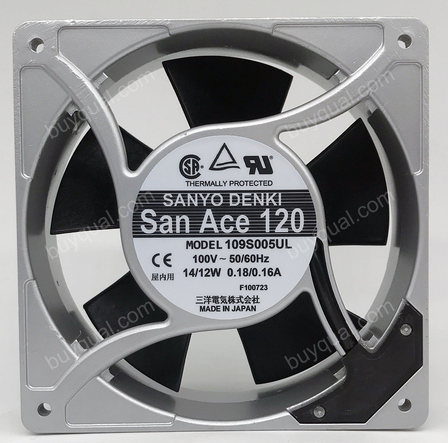 Sanyo 109S005UL 100V 0.18/0.16A 12/14W Cooling Fan