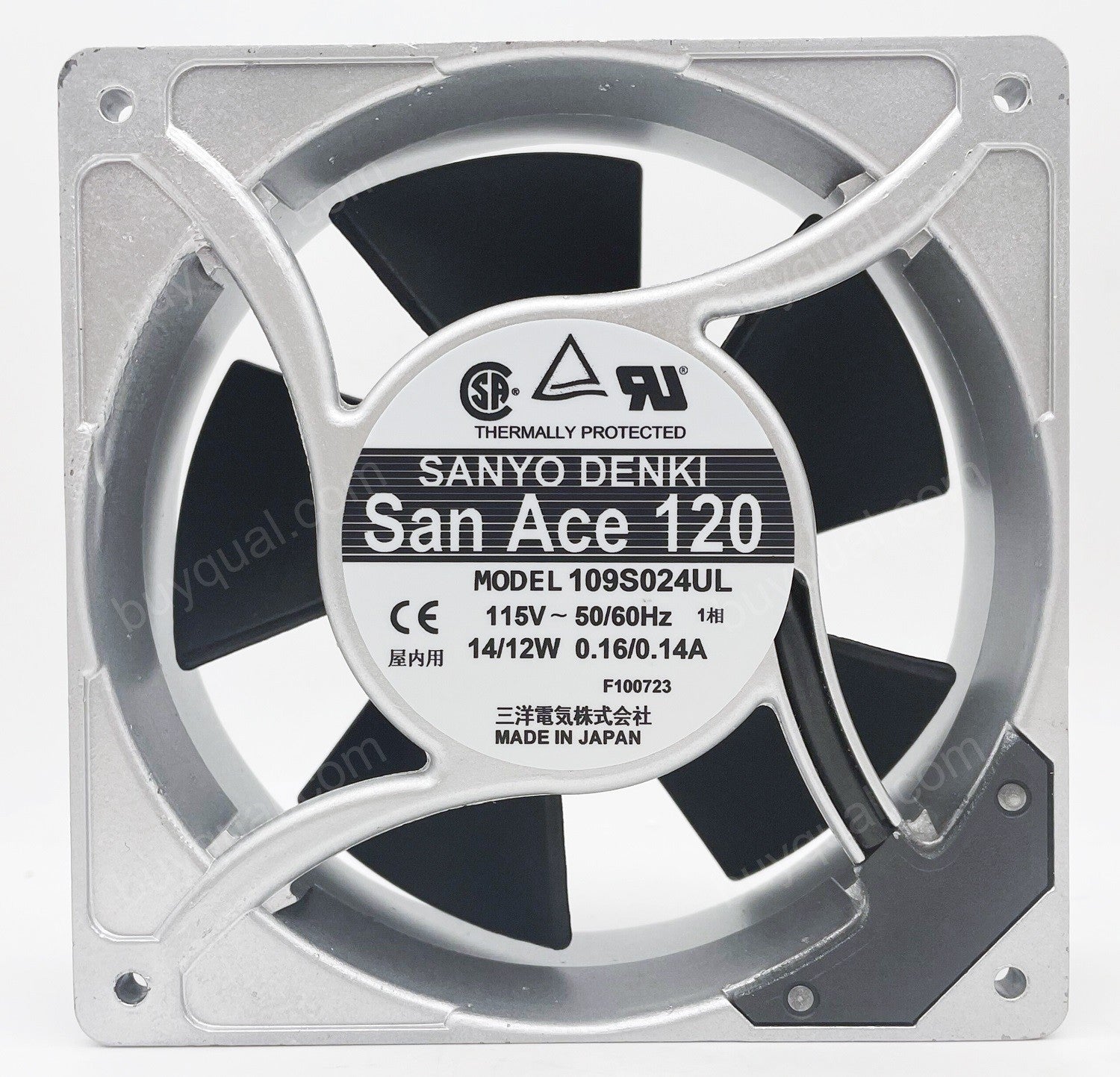 Sanyo 109S024UL 115V 14/12W 0.16/0.14A 3wires Cooling Fan