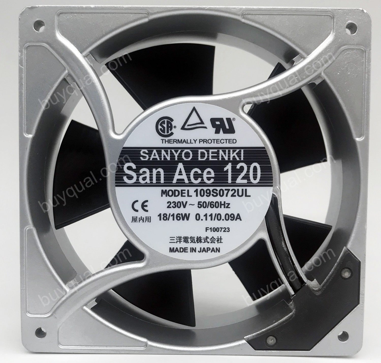 Sanyo 109S072UL 230V 0.11/0.09A 18/16W 2wires Cooling Fan