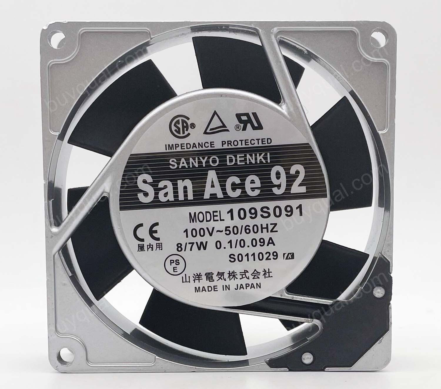 Sanyo 109S091 100V 8/7W 0.1A/0.09A 2wires Cooling Fan