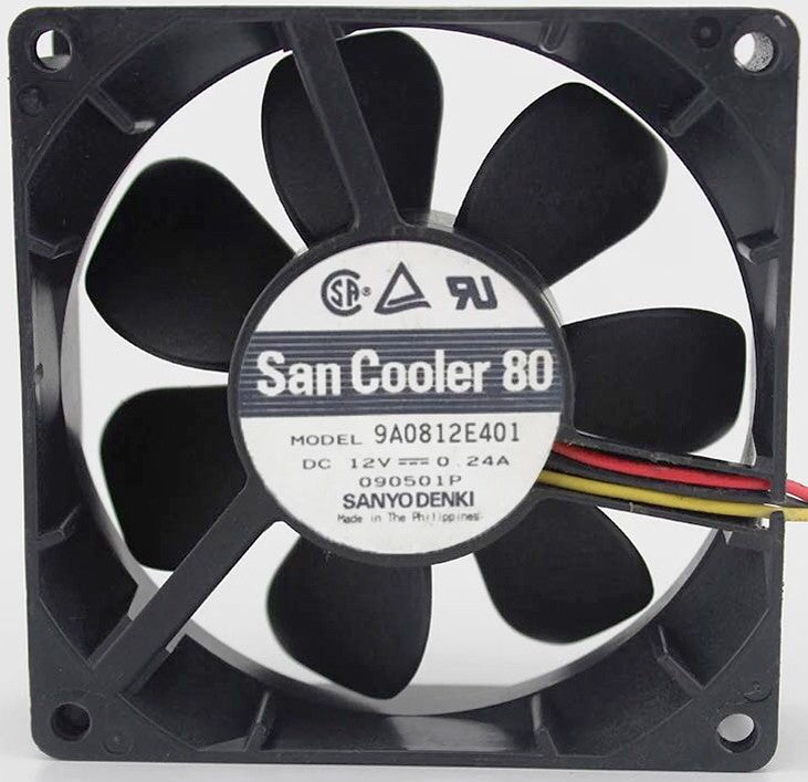 Sanyo 9A0812E401 12V 0.24A 3wires Cooling Fan