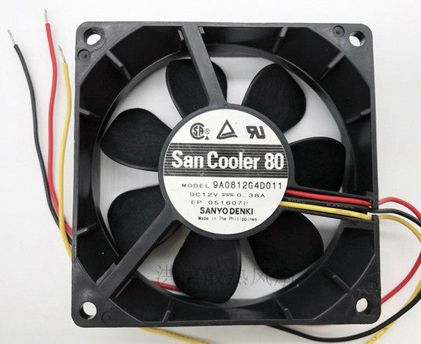 Sanyo 9A0812G4D01 9A0812G4D011 12V 0.38A 3wires Cooling Fan