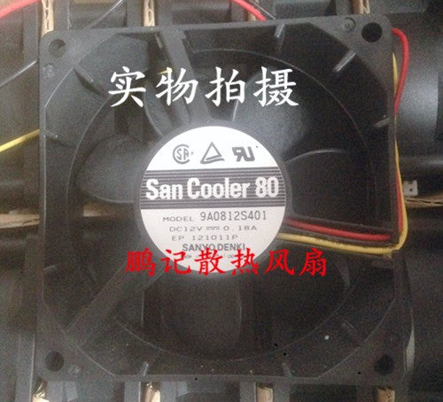 Sanyo 9A0812S401 12V 0.18A 3wires Cooling Fan