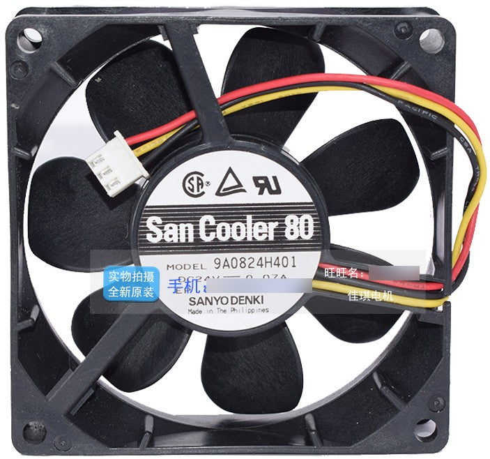 Sanyo 9A0824H401 24V 0.07A 3wires Cooling Fan
