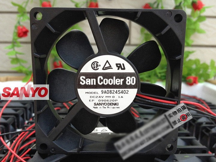 Sanyo 9A0824S402 24V 0.1A 2.4W 2wires Cooling Fan