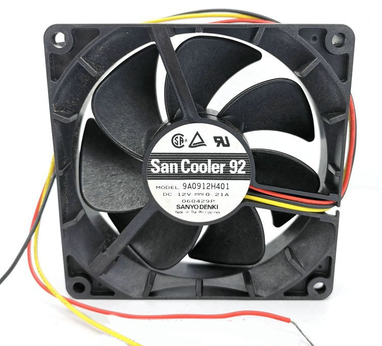Sanyo 9A0912H401 9A0912H4011 12V 0.21A 3wires Cooling Fan - New