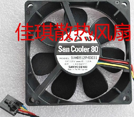 Sanyo 9AH0812P4D031 12V 0.12A 4wires Cooling Fan