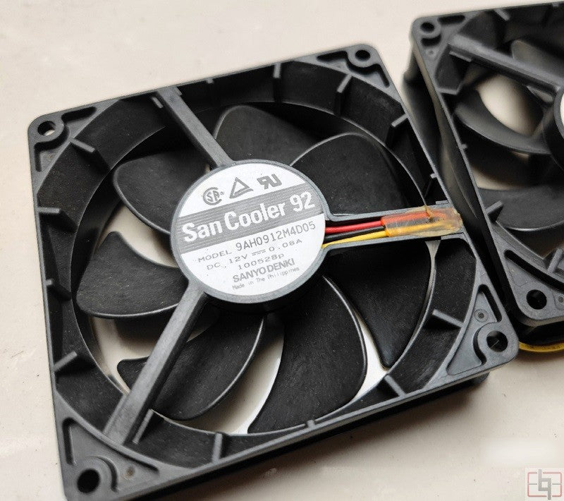 Sanyo 9AH0912M4D05 12V 0.08A 3wires Cooling Fan - Two fans