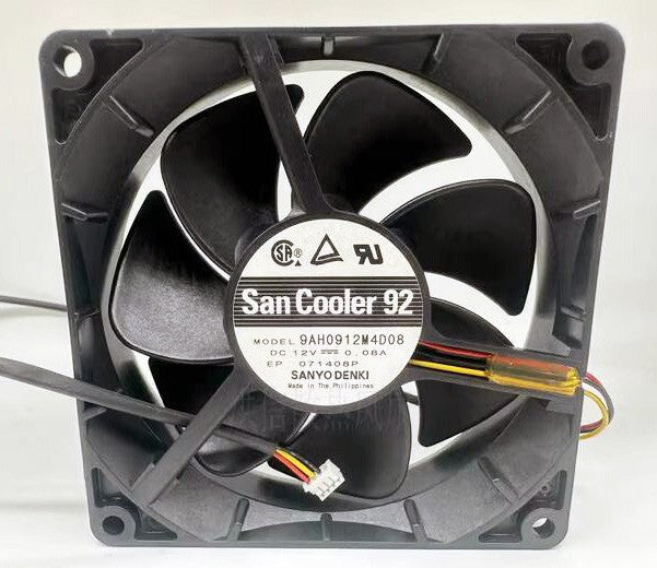 Sanyo 9AH0912M4D08 12V 0.08A 3wires Cooling Fan
