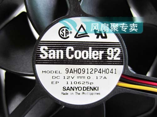 Sanyo 9AH0912P4H041 12V 0.17A 2wires 3wires 4wires Cooling Fan