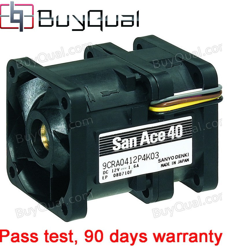 Sanyo 9CRA0412P4K03 12V 1.6A 19.2/2.28W 8wires Cooling Fan