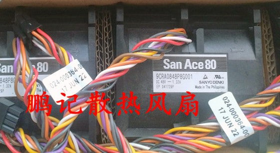 Sanyo 9CRA0848P8G001 48V 1.32A 63.4W Cooling Fan