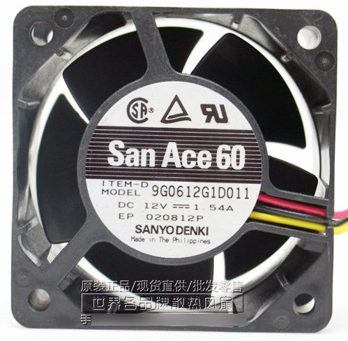 SANYO 9G0612G1D011 12V 1.5A 3wires Cooling Fan